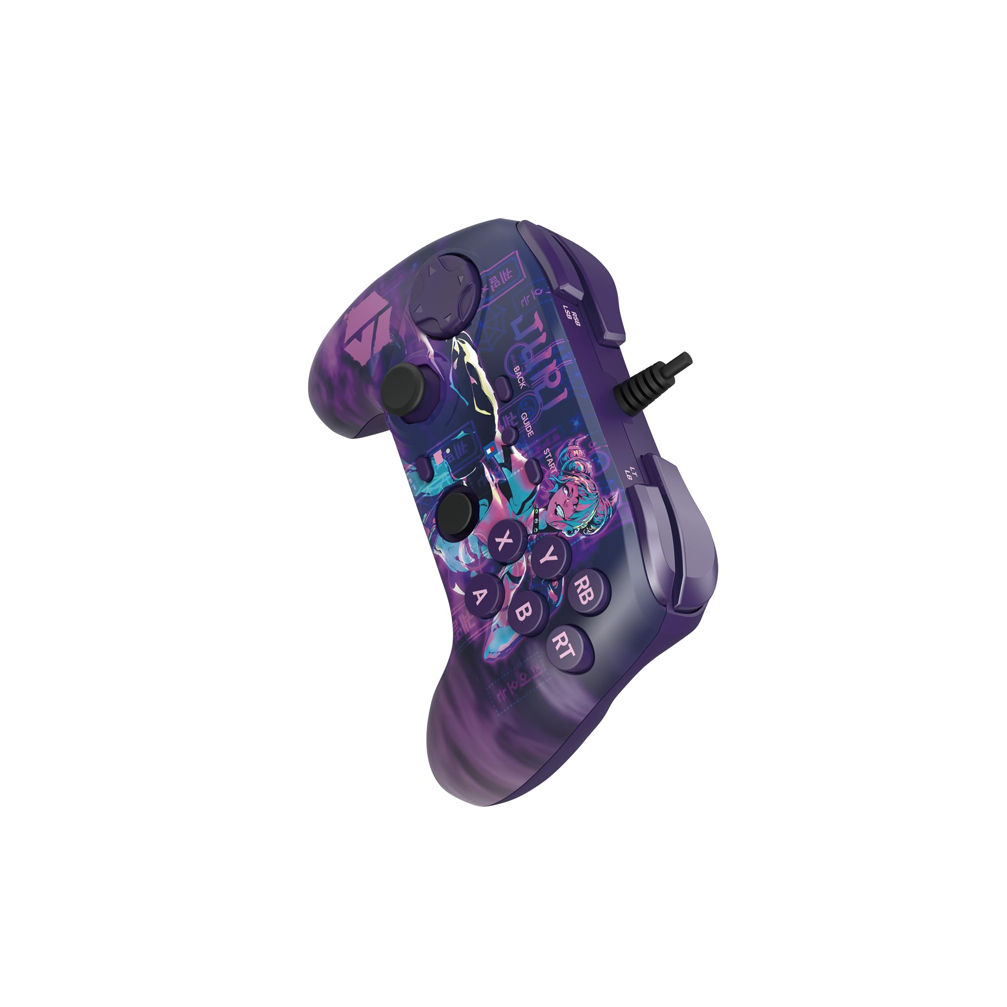 HORI - Fighting Commander OCTA (Edición Street Fighter 6 - Juri) para PC Windows - Mando de lucha con cable apto para torneos - Licencia oficial de Capcom
