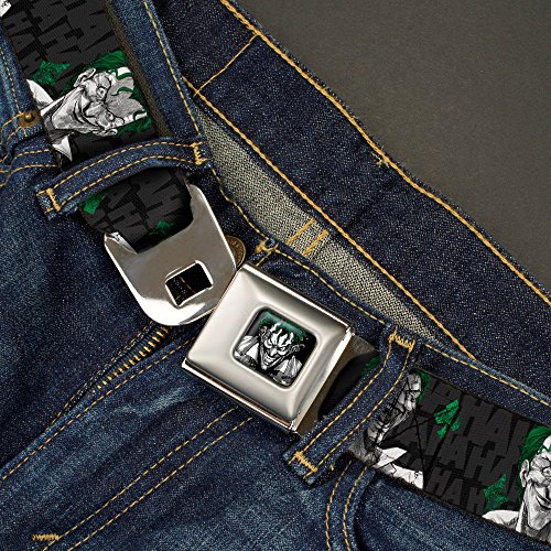 DC Comics Seatbelt Buckle Belt, Joker Laughing Expressions Suits Hahaha2