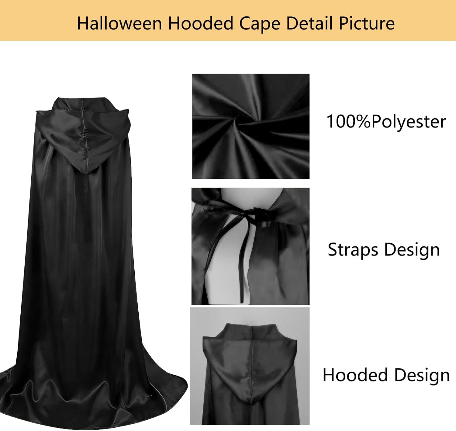 Maklulu Unisex Adults Hooded Cloak, Halloween Christmas Robe Hooded Cape Witch Wizard Cosplay Costume Capes