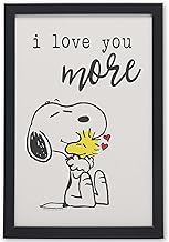 Peanuts Snoopy and Woodstock I Love You More Framed Wood Wall Decor - Adorable Snoopy Picture for Home Decorating
