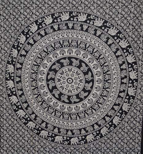 Mandala nappe et couvre-lit indien de dimensions 240 x 210 cm - 2