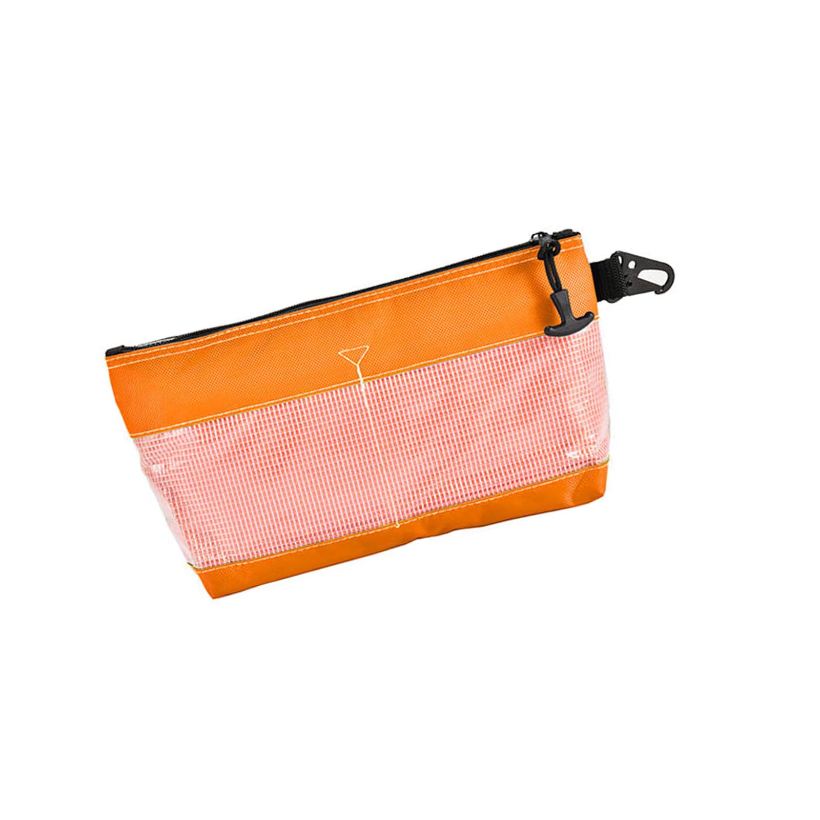 FackLOxc Transparent Antistatic Waterproof Tool Pouches Bag 1680D Oxford Fabric Reinforced Zipper for Mechanics Electricians Clear PVC Tool Storage Bag