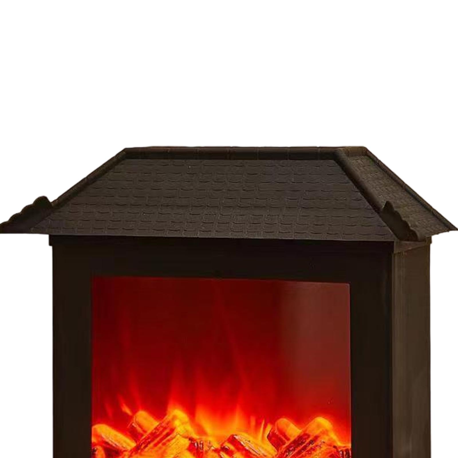 Lanterna a LED con Effetto Fiamma per - Elemento Decorativo Non Riscaldante, Tetto Piano