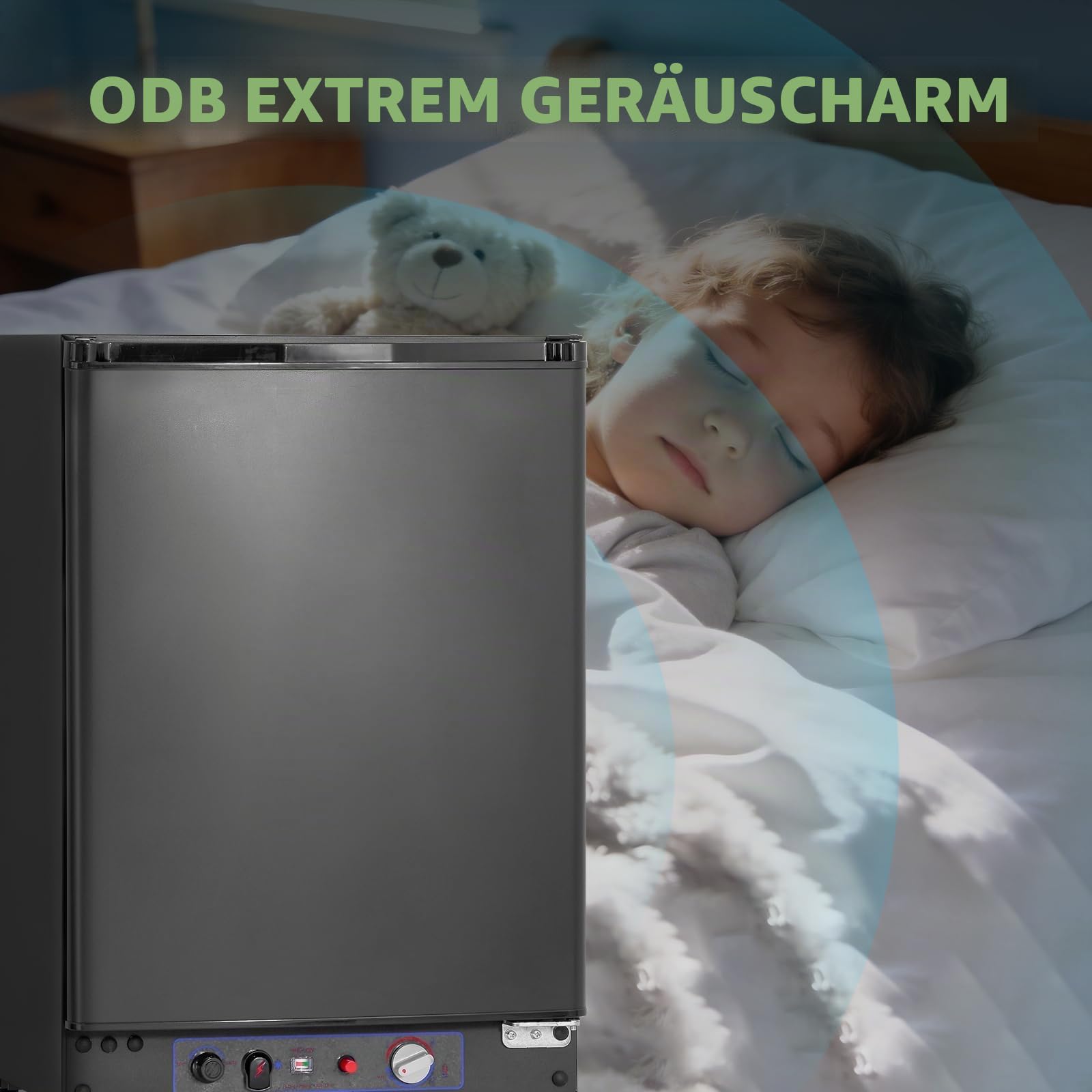 SMETA 60L Gas Kühlschrank Camping, Absorber Kühlbox Gas, 3 Wege Gaskühlschrank 12V 230V, Kühlschrank Wohnmobil für Camper, Wohnwagen, Van, Reisen, Cottage, Garage, Lautlose, Umkehrbare Tür