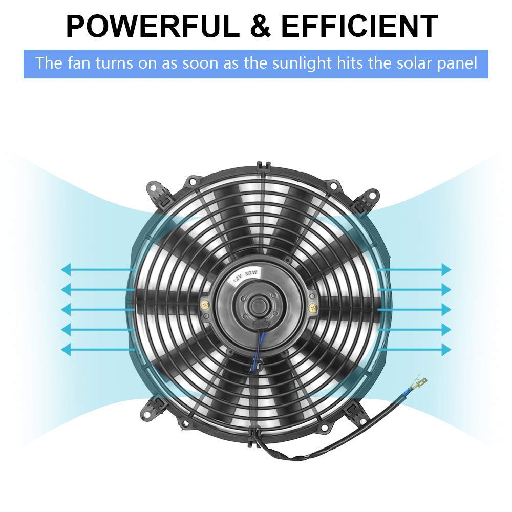 ECOWORTHY Solar Powered Attic Ventilator Gable Roof Vent Fan+100W