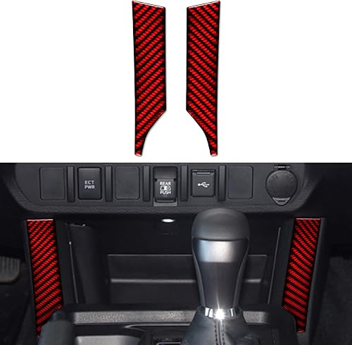 NVCNX Real Premium - Caja de almacenamiento de fibra de carbono para el centro del automóvil, cubierta de tira lateral, cubierta interior compatible