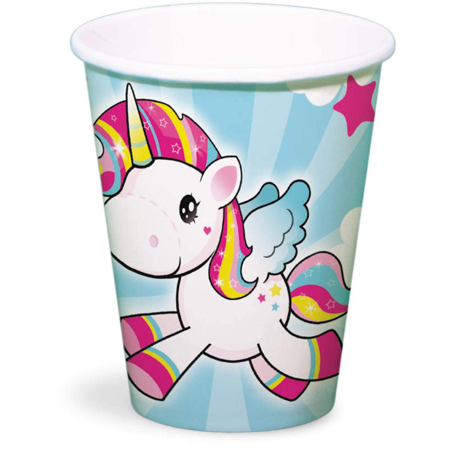 Folat - Unicorn Disposable Cups 250 ml - 8 Pieces