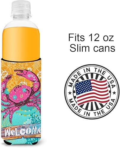 Miniatura 4 de Caroline's Treasures VHA3028MUK - Funda protectora para latas delgadas, para latas delgadas, lavable a máquina, funda aislante plegable para bebidas