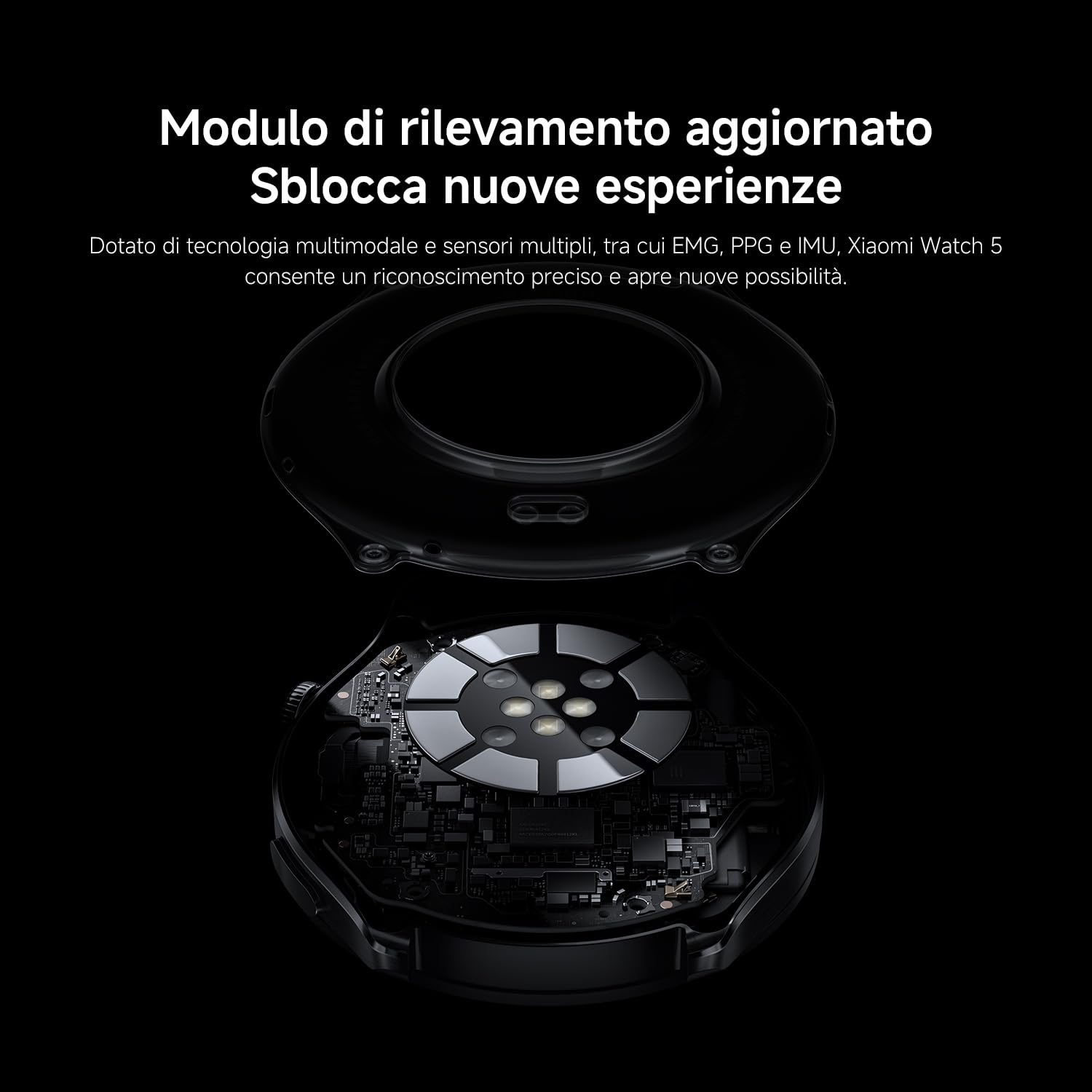 XIAOMI Watch 5 Smartwatch 47mm, Google Wear OS, AI, Batteria 6gg, Nero | Display Zaffiro 1,54'', 78% rapporto schermo, tracker fitness GPS, controllo salute 60s, 150+ sport, controllo gesti