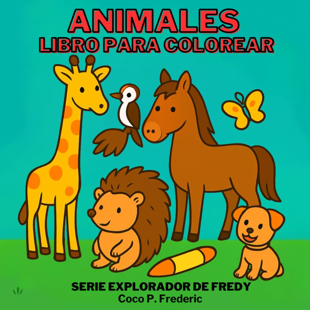 Libro para colorear de animales: Lindo y educativo con letras coloreables para una mejor asociación de palabras e imágenes
