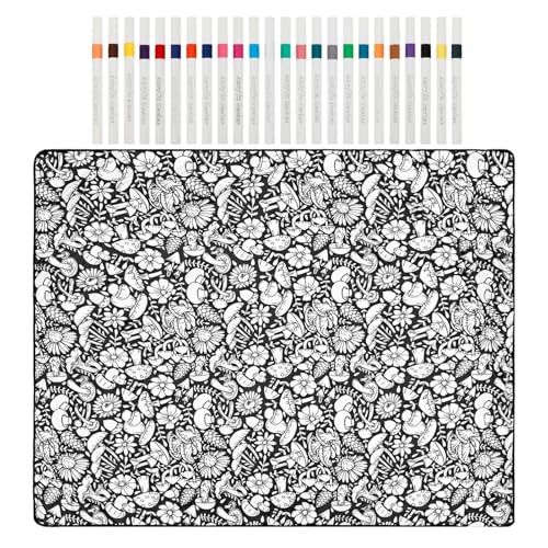 Edredón de diseño DIY: paquete para adultos pequeños de 59 x 45 pulgadas, suministros para marcadores de tinta, paquete de material de regalo para proyectos domésticos saludables para el tiempo de jue
