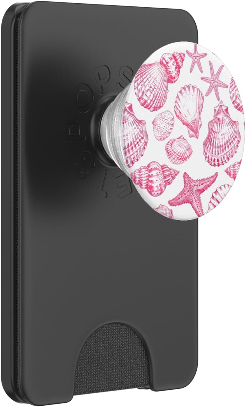 Pink Seashell Starfish Ocean Beach Sea Coastal Aesthetic PopSockets PopWallet for MagSafe