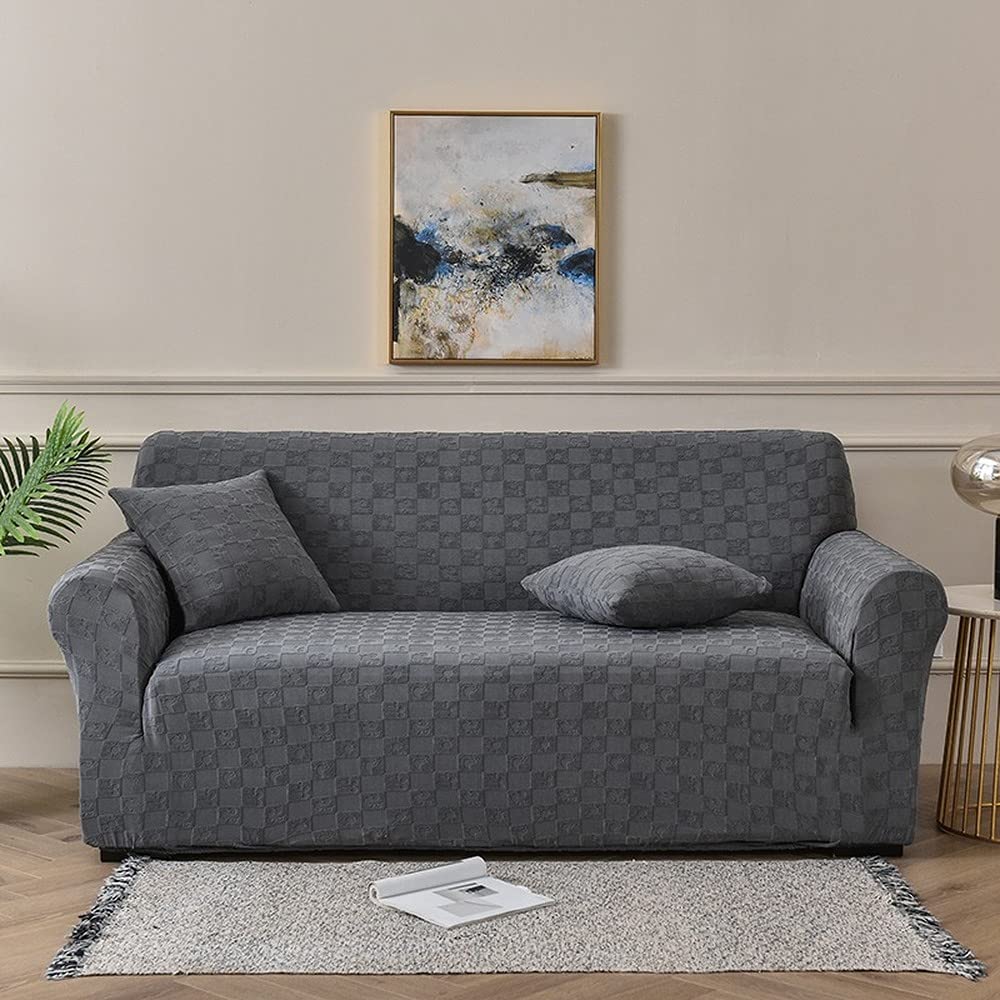 Housses de canapé pour canapé en cuir jacquard haut de gamme 4 places