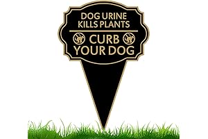 Prohibit Pooping Pooches with Curb Your Dog Signs for Lawn with Stake