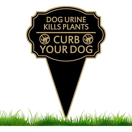 Prohibit Pooping Pooches with Curb Your Dog Signs for Lawn with Stake