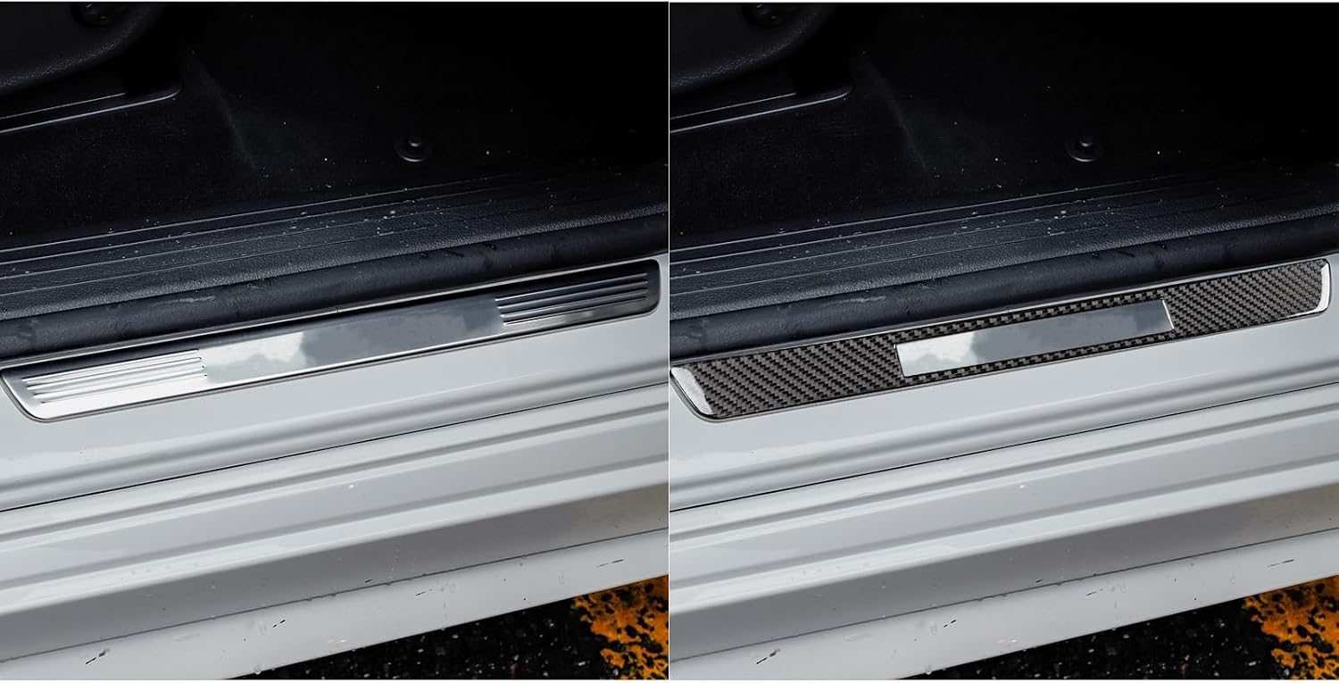 Real Carbon Fiber Fit for Mercedes Benz GLE 350 450 450e 580 53 63 S AMG/GLS 450 580 63 AMG 2020-2026 Accessories Car Door Sill Plate Entry Guard Pedal Cover Exterior Trim Decal Black 4PCs