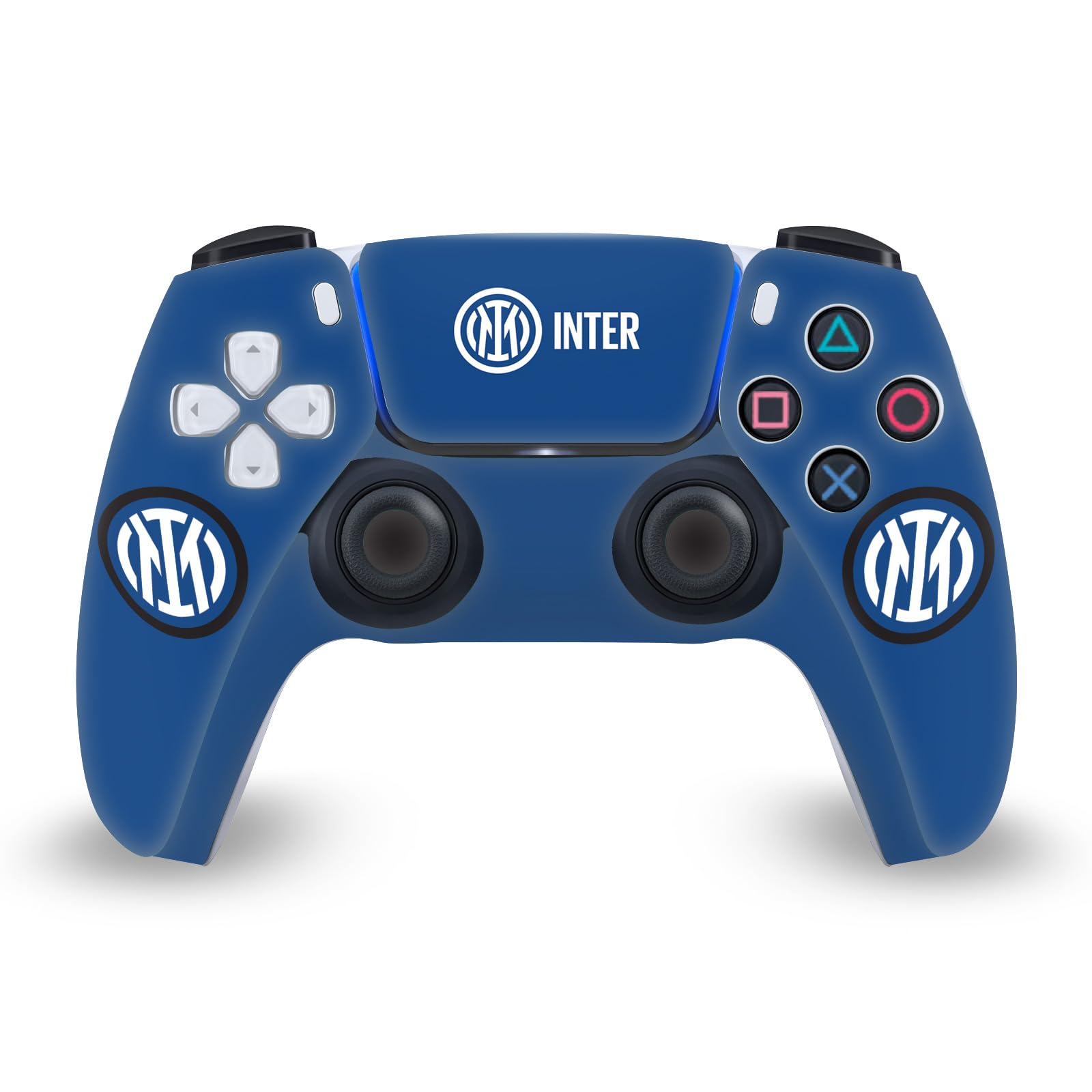 Head Case Designs Offizielle Inter Milan Logo Abzeichen Vinyl Haut Gaming Aufkleber kompatibel mit Sony PlayStation 5 PS5 Slim Digital Edition Console & DualSense Controller