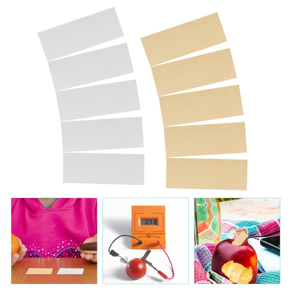 Baluue 15 Paires Tôle De Zinc Tôle De Cuivre Bandes De Cuivre Kit De Nickelage Anode Pour Galvanoplastie Matériau De Cuivre De Processeur En Métal Zinc Métal La Batterie Feuille De Métal