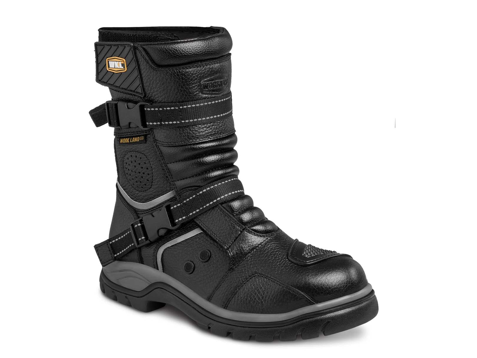 WORKLAND 77411 Motorcycle Boots For men - Water Repellent Leather Riding Boots with Ankle Protection- Slip Resistant Sole- ADV Boots for Street and Touring
