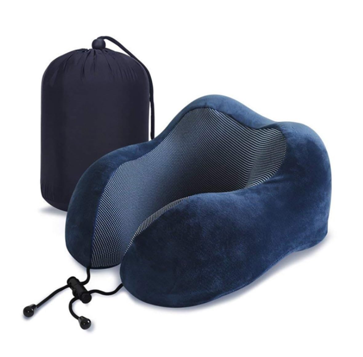 Reisekissen Nackenkissen Memory Foam Reisekissen Baumwolle Reise Nackenkissen Mit Aufbewahrungstasche Für Flugzeuge Nackenhörnchen(Blue)