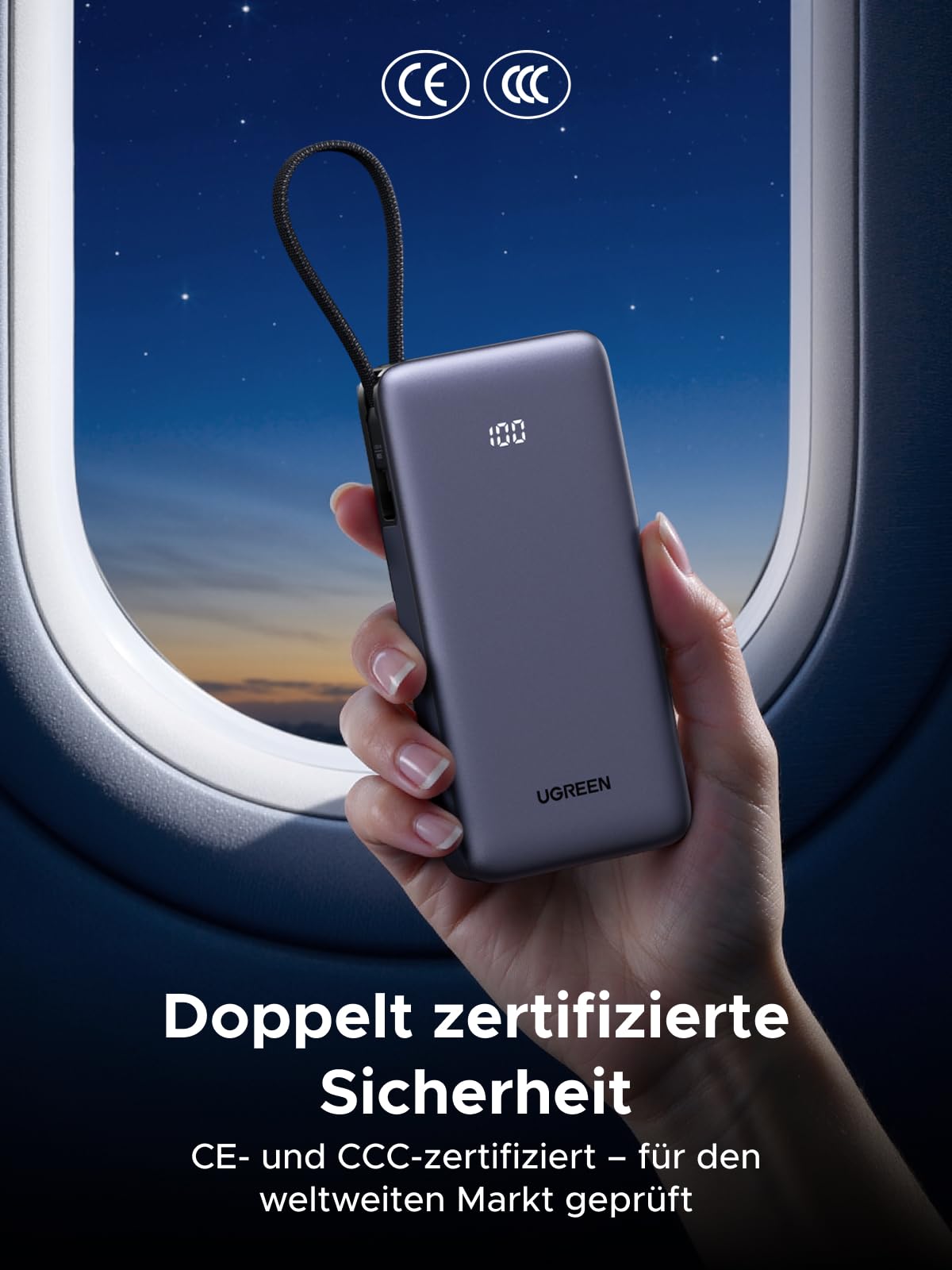 UGREEN Nexode Power Bank 20000mAh 55W mit CCC-Zertifizierung