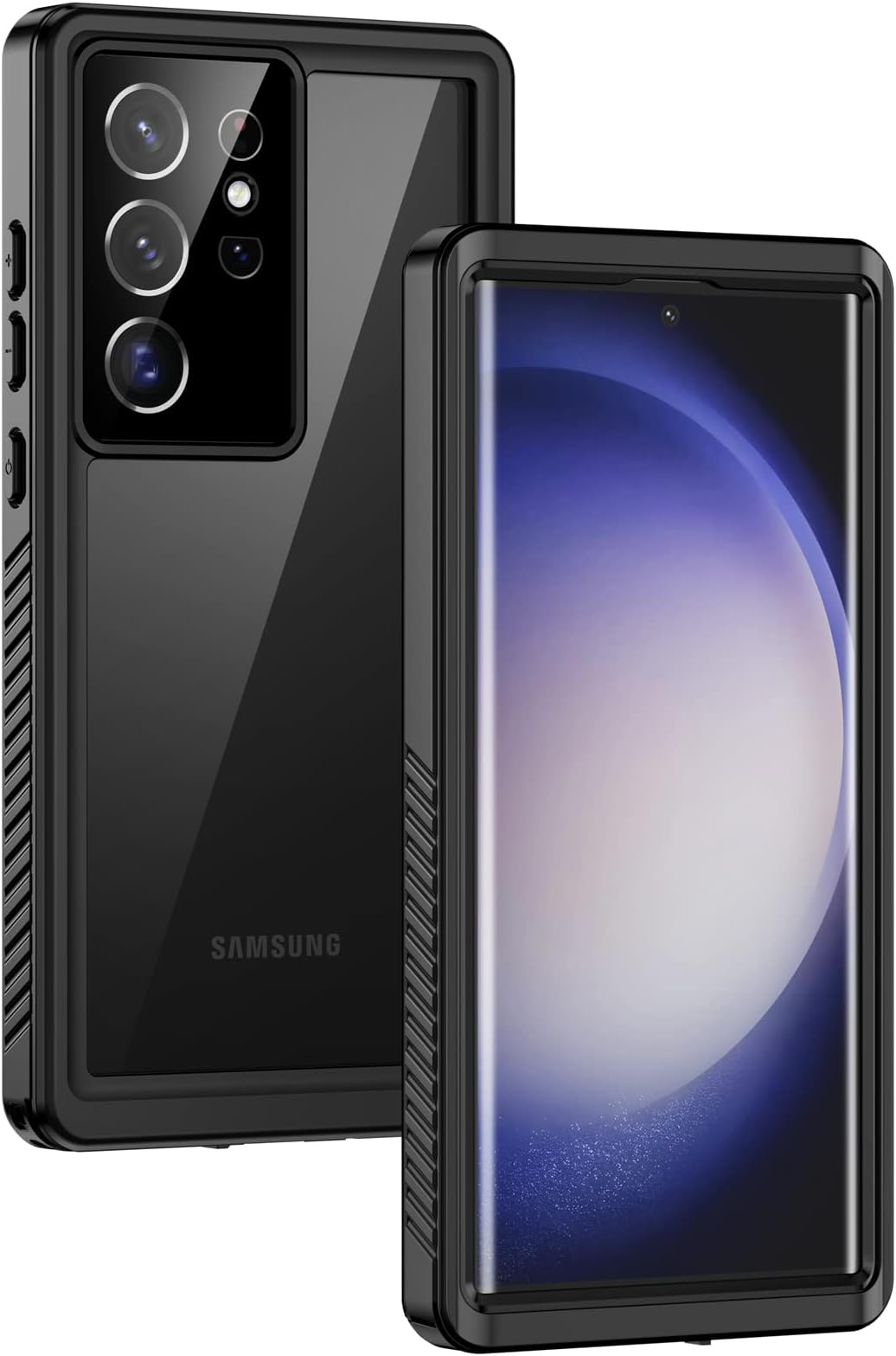 for Samsung S23 Ultra Phone Case, IP68 Waterproof Dustproof, Built-in Screen Protector, Rugged Full Body Shockproof Protective Cover for Samsung Galaxy S23 Ultra 5G, Black