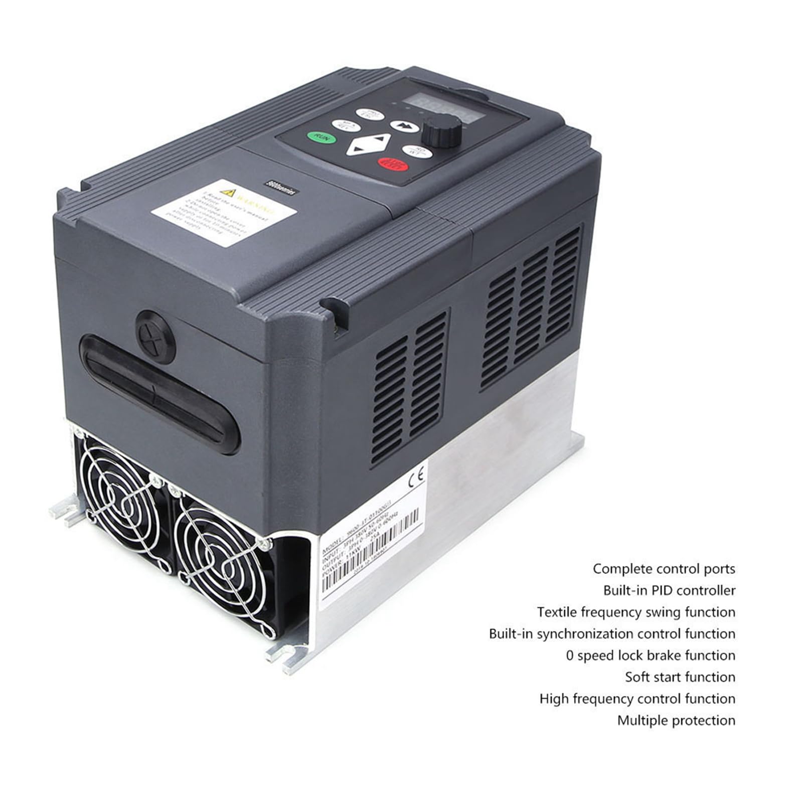 Fdit Variateur de Fréquence 11 KW 380 VAC Triphasé, Contrôle Vectoriel V/F, 0-600 Hz, 150x220x172 mm, pour Automatisation Industrielle