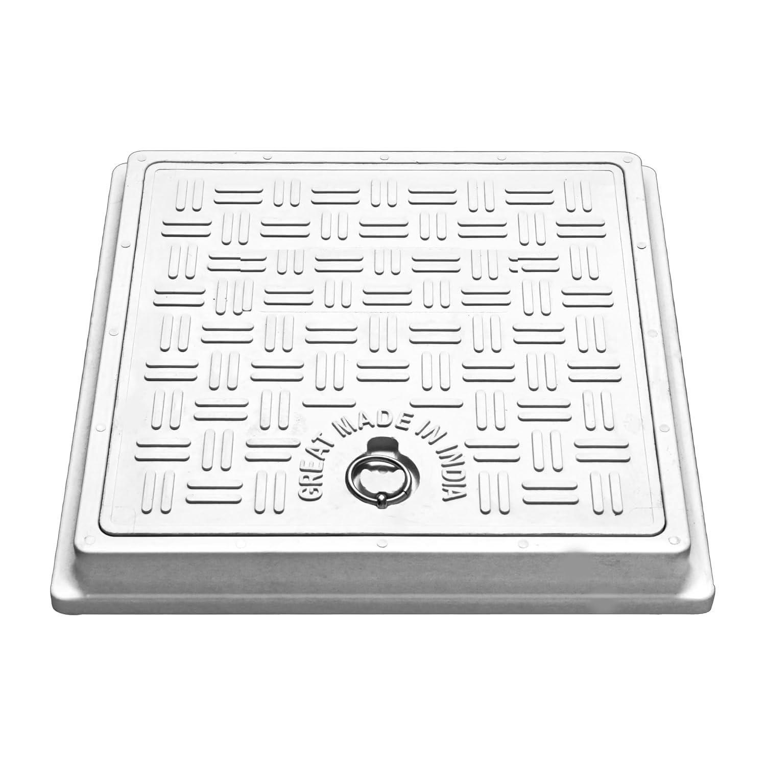 Imaashi® Fiber Reinforced Polymer (FRP) 5 Tons Capacity Manhole Cover | Chamber Cover | Sump Cover, Water Drainage Sewer System Cap (Size 18x18 Inch)