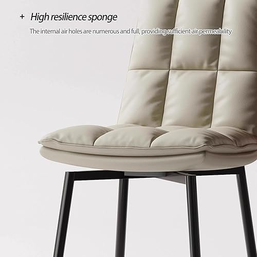 Miniatura 7 de Silla giratoria de cocina de comedor, silla de cocina tapizada de piel sintética, sillas de comedor, sillas de sala de estar, modernas de mediados