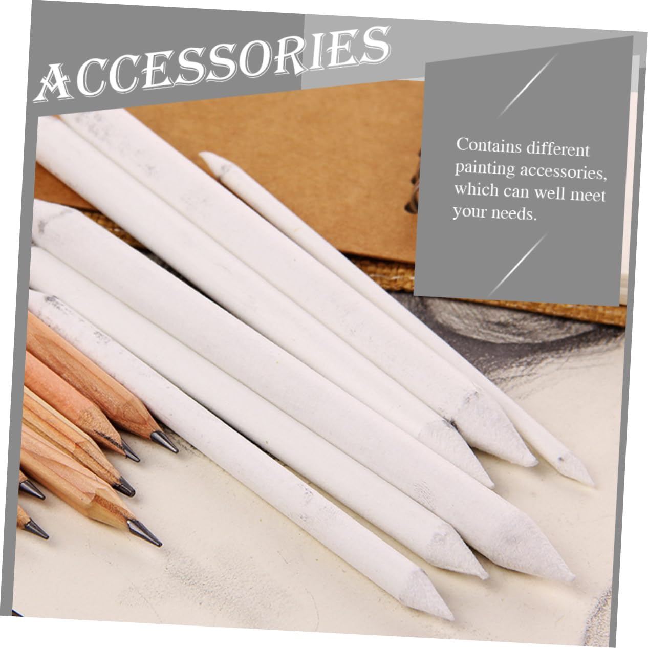 Housoutil Set of 6 Sketching Tools: Blending Stumps Erasers for Artist Drawing Supplies Sketching Practice