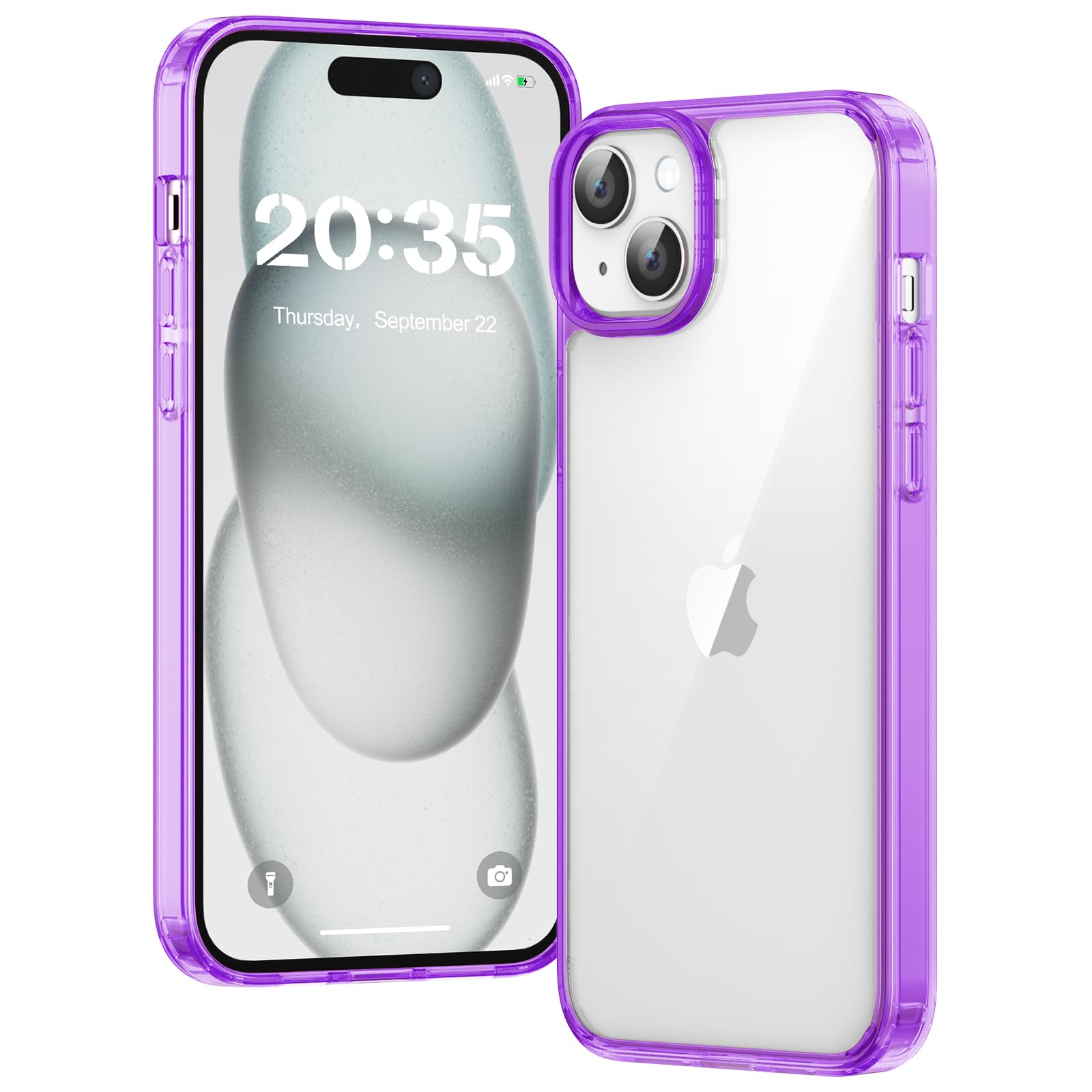 Clear Case for iPhone 15, Ultra Thin, Shockproof TPU Cover, Anti-Yellowing, Crystal Clear, Phone Case for Apple iPhone 15 - Clear — view 487