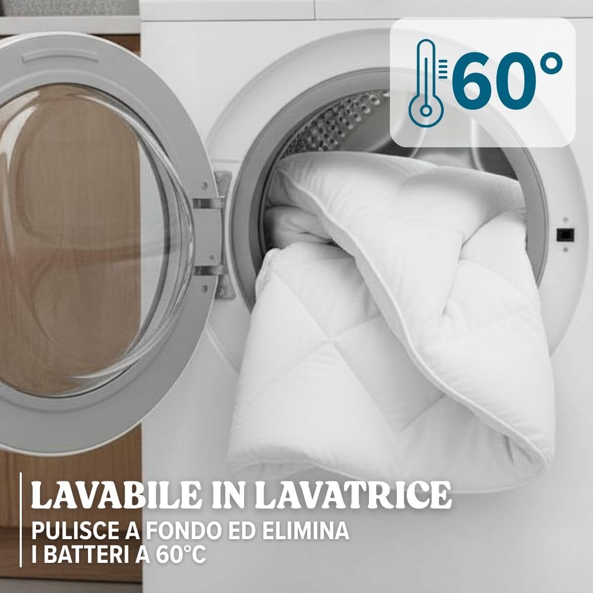DREAMWAY Piumino per Bambino 300 g/m² – 100x135 cm per Lettino70x140 cm – Anallergico, Antiacaro, Morbido e Traspirante – 100% Microfibra – Certificato OEKO-TEX®