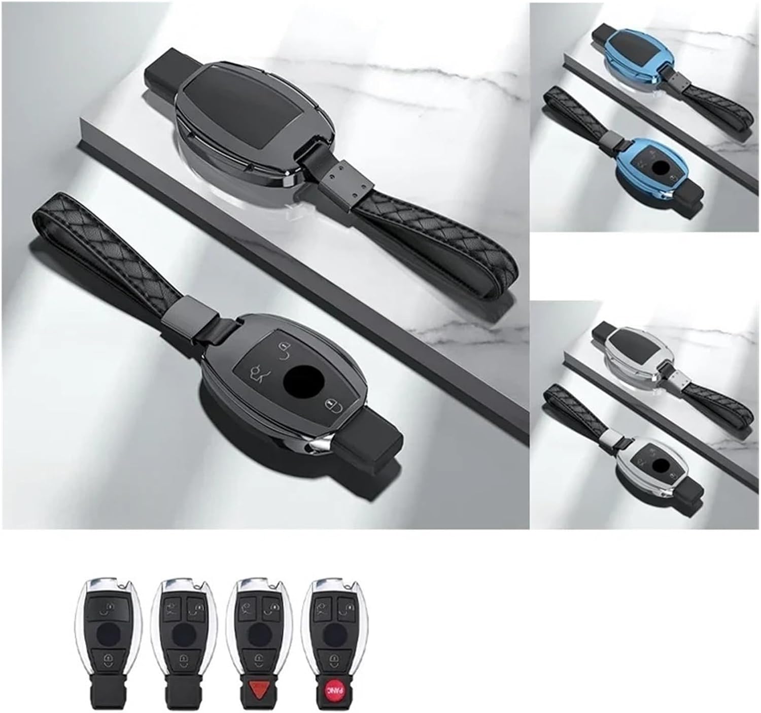 アルミ合金TPU車キーケースカバー ベンツ ABCESGMV CLA CLS SL SLC SLK GLA GLC GLE GLK