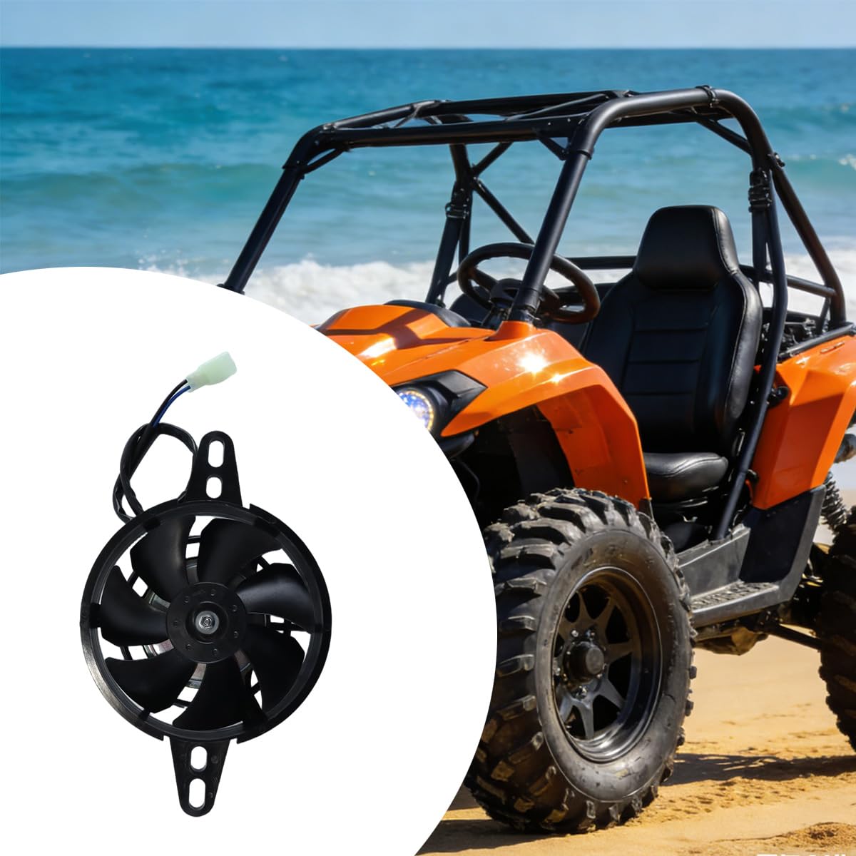 Ventilateur De Refroidissement 12 V Pour Moto, Spécial Refroidisseur D'huile Et Réservoir D'eau, Pour Motos Tout-terrain, Quads Et SSV De 200 À 250 Cm³.