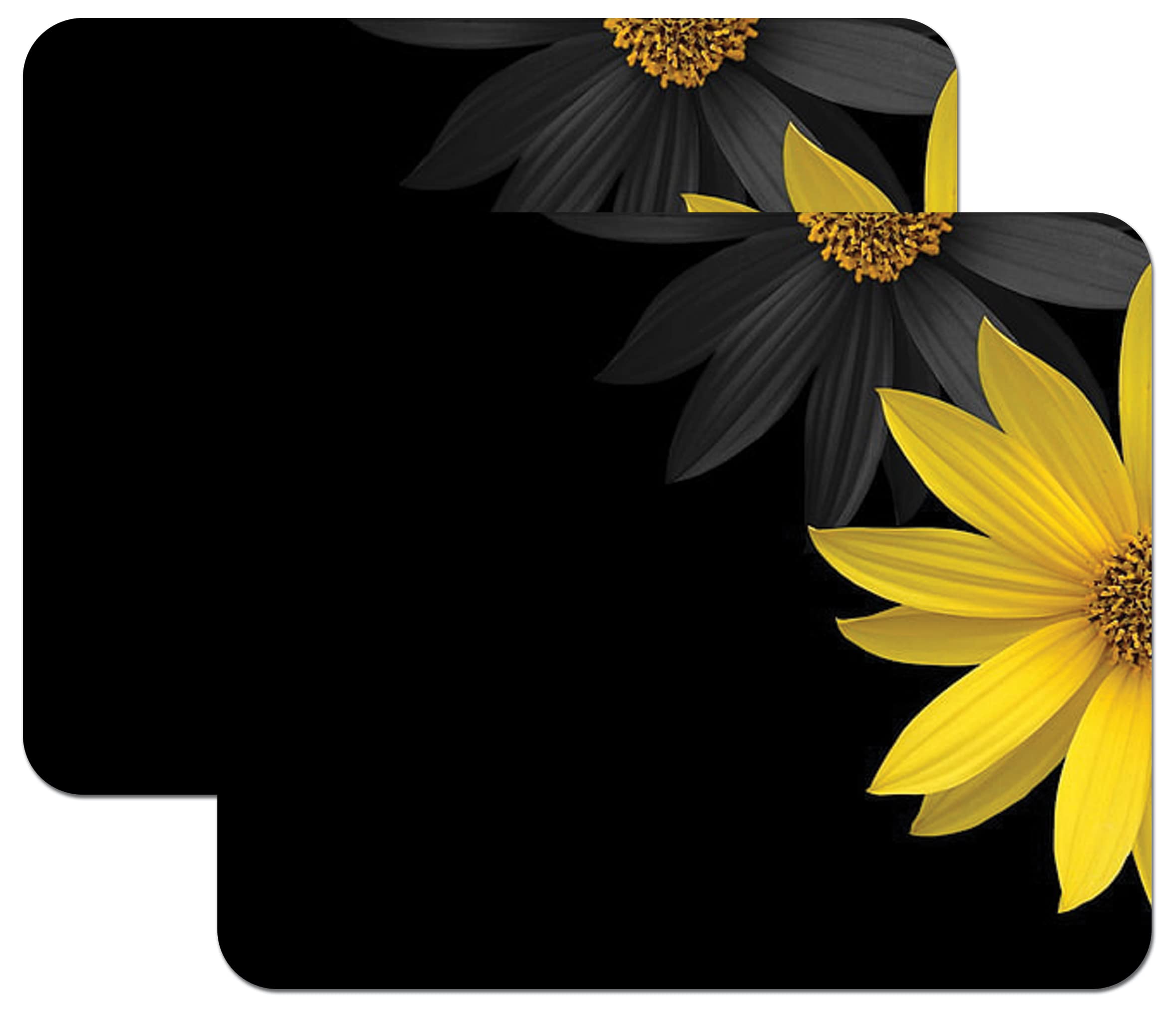LETS FREEZE Premium Designer Mouse Pad Computer Mouse Pad for Laptop & Gaming | Smooth & Non-Slip Rubber Base Mousepads 240X200X3mm (Pack of 2, Black & Yellow Flowers) (B0C2Z1H2XF) Amazon Price History, Amazon Price Tracker