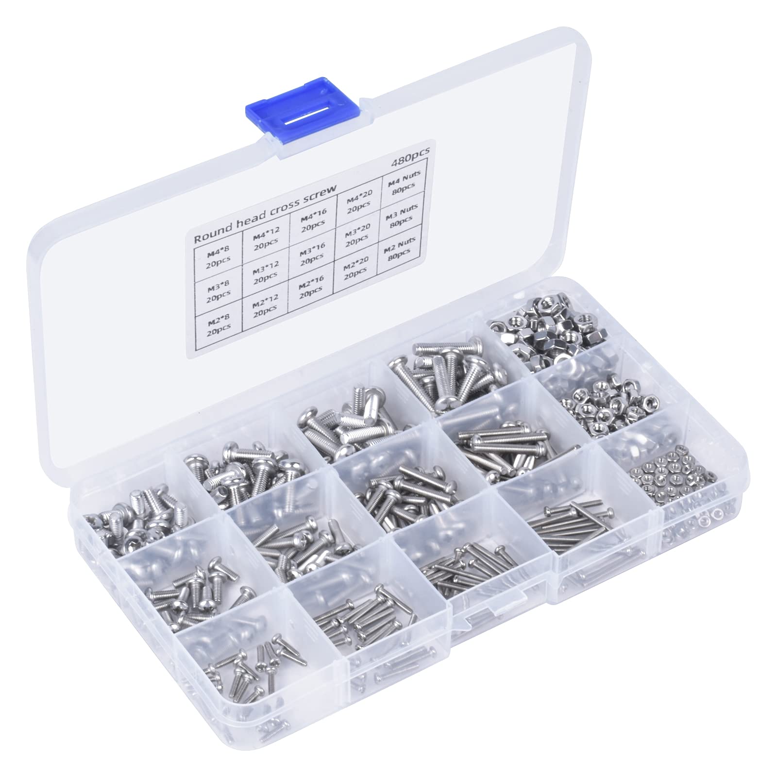 304 Edelstahl Schrauben Set - Extra Lange Schrauben Mit Muttern M2 Bis M6