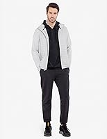 Vista 7 de BALEAF Men's Running Jacket Lightweight Thumble Hole Warm Up Puffer Jacket Hybrid Thermal Coat Insulated Hiking Golf