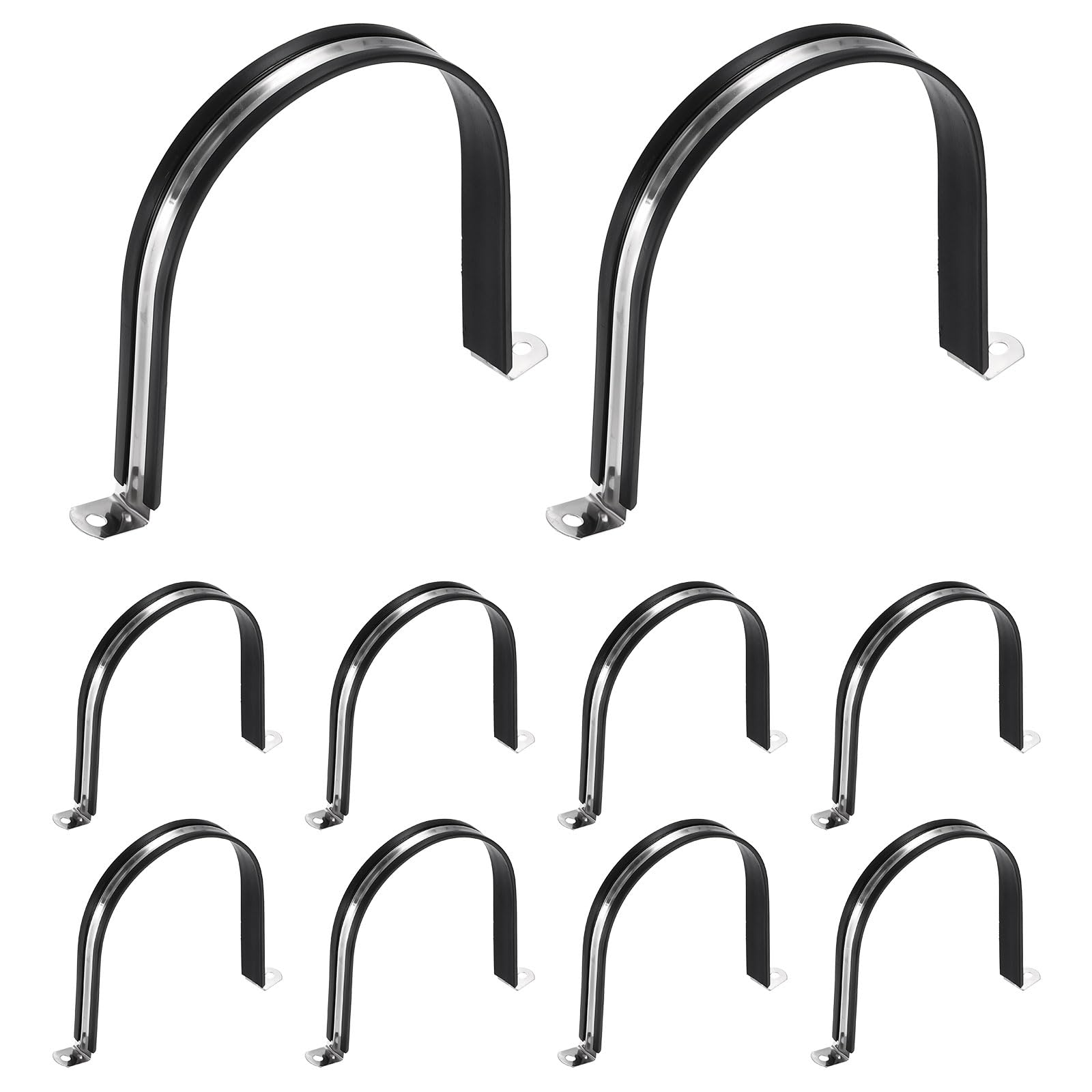 Colliers de serrage M140 en inox 304 pour la fixation de tuyaux de 125 mm en marine