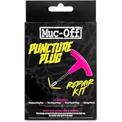 Kit Pinchazos Mtb Muc-Off Kit Reparador de Neumáticos de Bicicleta - Kit Reparador Pinchazos de Bicicleta para Ruedas Tubeless - Incluye Herramienta Antipinchazos Punzón y Escariador 2-en-1, 10 Tiras, 1 Bolsa