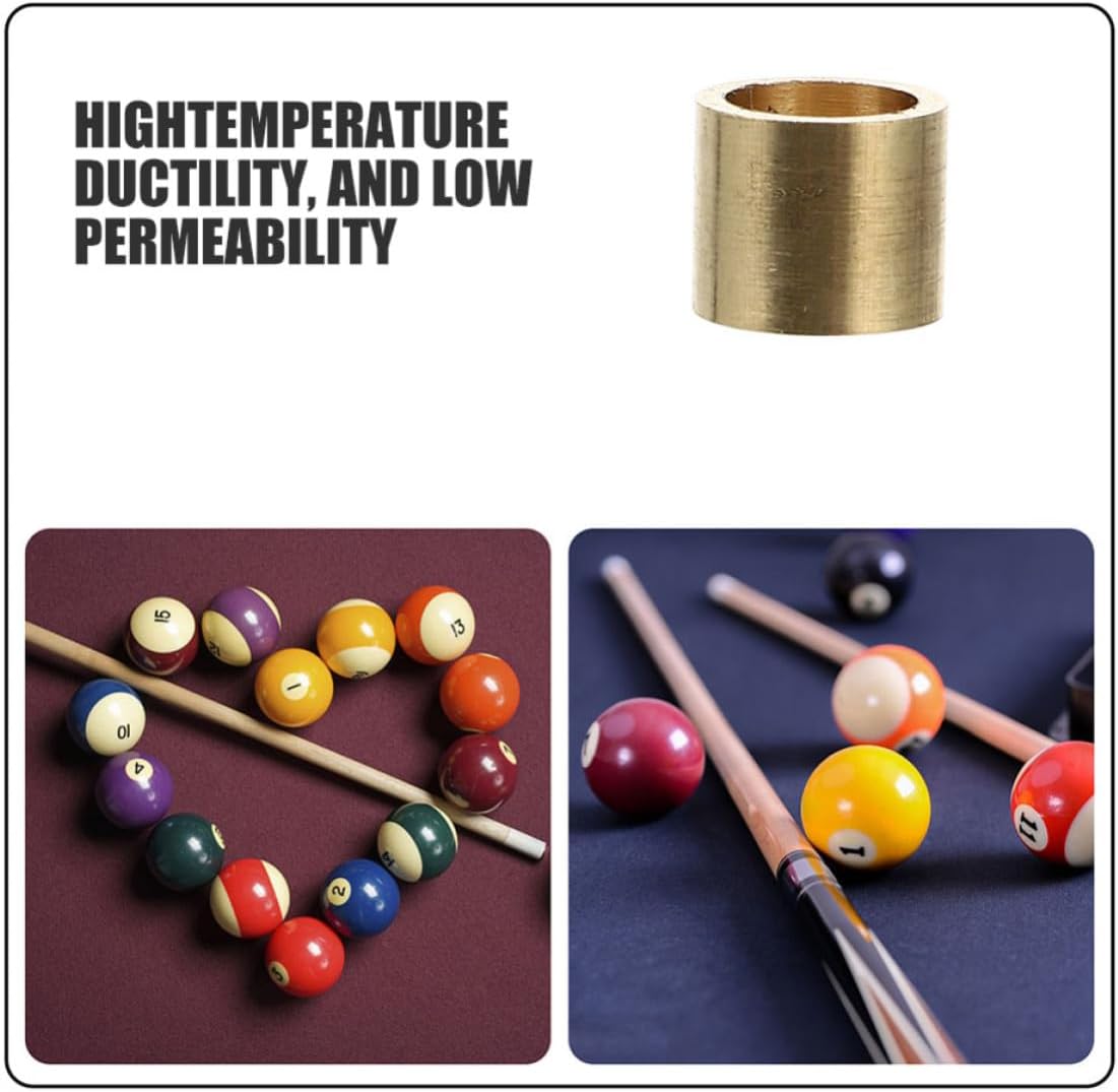 Cue, 20pcs for Pool Brass Stick Ferrules Billiard Replacement Lightweight and Portable Repair Parts with Sleek and Elegant Design Accessories Snooker for Billiards