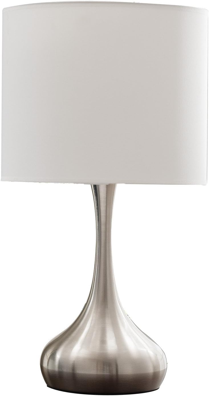 Kings Brand 24"H Traditional Brushed Nickel Finish Metal Table Lamps (Set of 2)