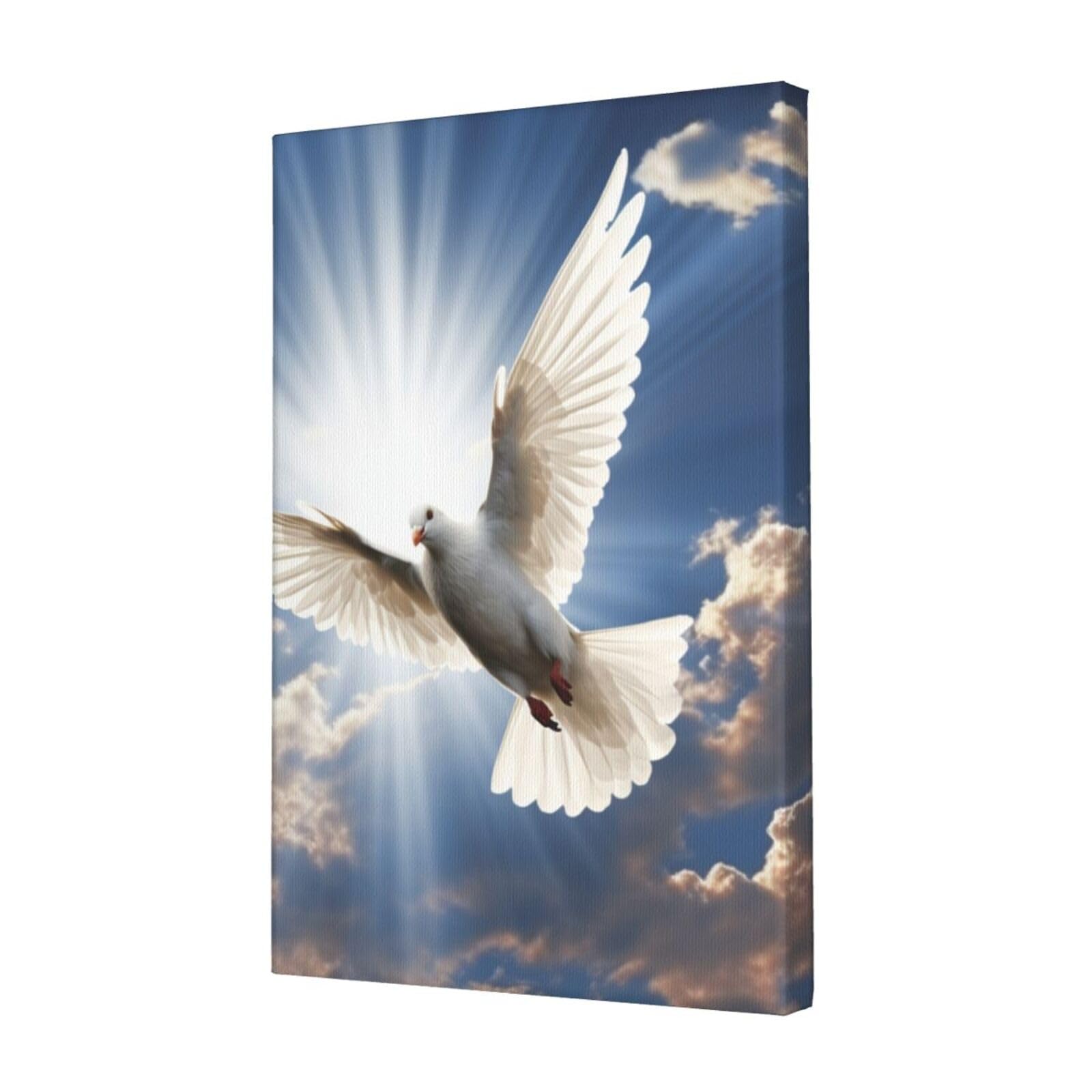 FodPand dove sky Canvas Wall Art for Living Room Wall Decor 12"x18" Modern Artwork Painting Pictures Hanging Canvas Prints Aesthetic Wall Art for Bedroom Bathroom Office Wallart Decor