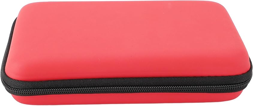 キャリングケース、8ゲームスロットインナーポケット付きハードシェルトラベル保護ケース、New 3DS XL、Super Edition、New 2DS XL、3DS XL、GPD 5.5インチゲームパッドタブレット用、防水PU、大容量バッグ 赤