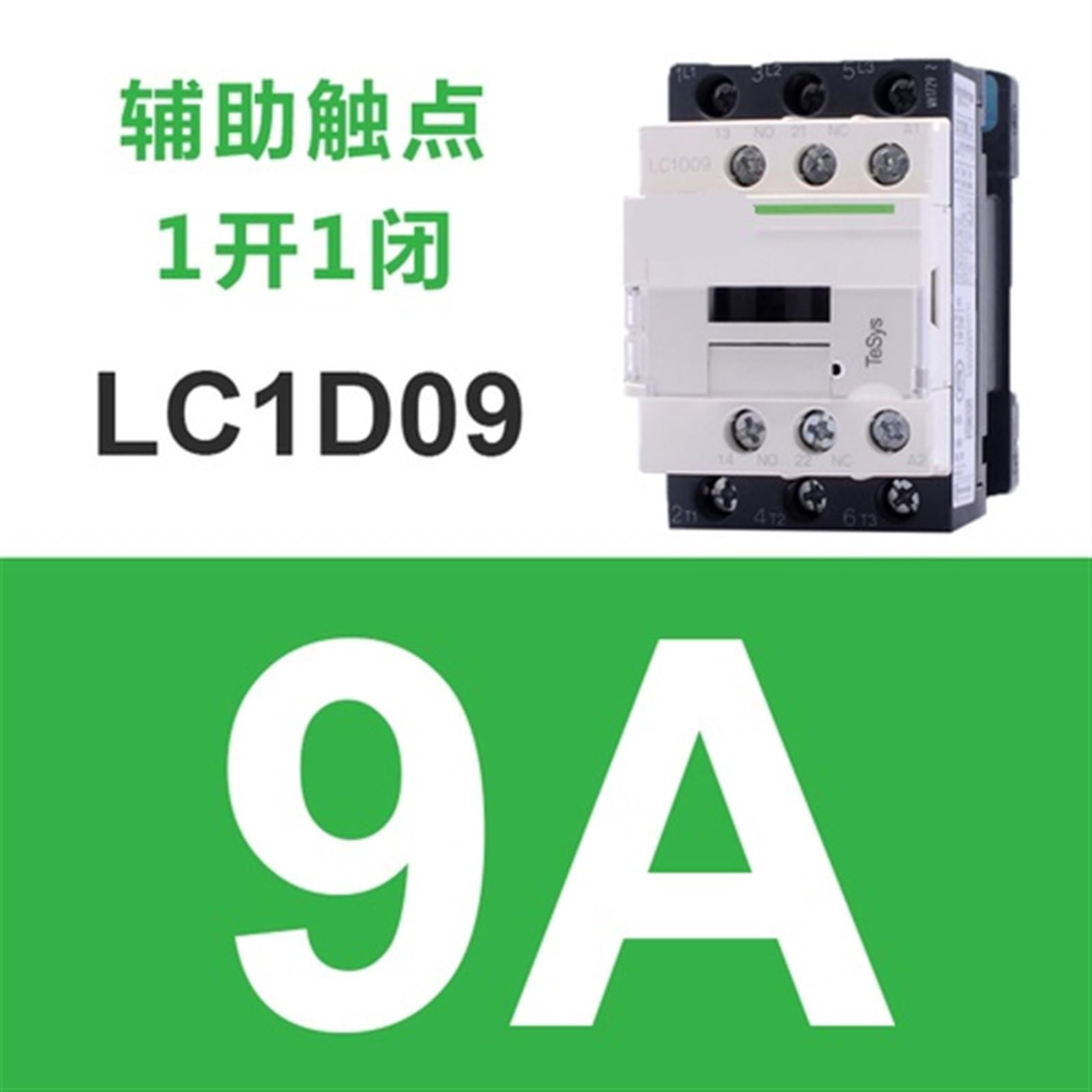 Contactor 220v AC Contactor tripolar 3P 3 fases 3 polos 50/60Hz LC1D25 LC1D32 LC1D38 Voltaje de bobina 24V 110V 220V 380V 1 pieza(LC1D09,110V)