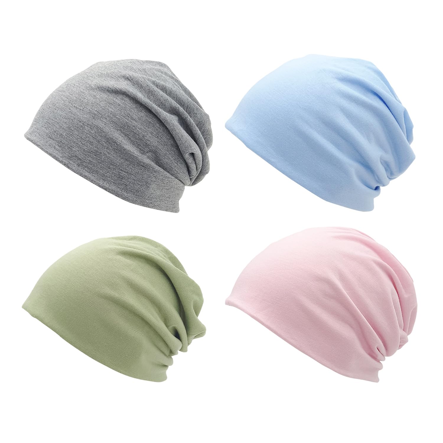 UBSIUH 4 Solid Color Baotou Hats, Warm Earmuffs, Sports Fashion Hair Accessories, Yoga Fitness Cold-Proof Headscarves.