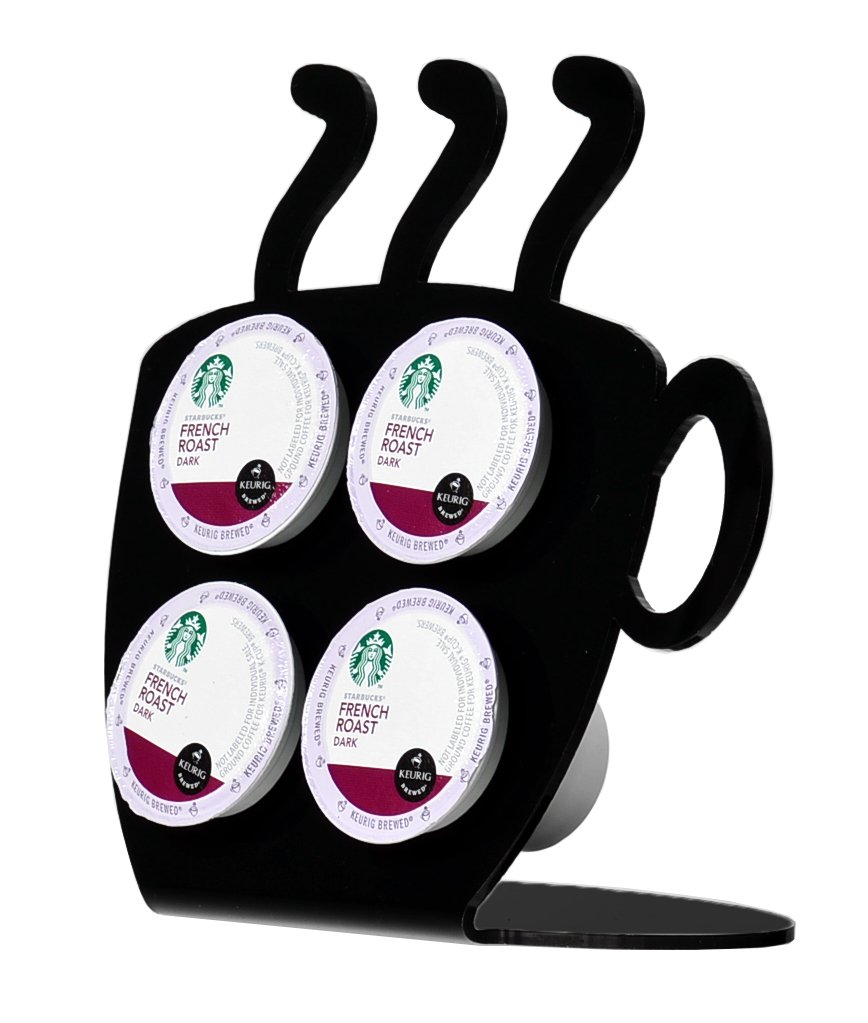 Marketing Holders 4 Pocket Mug Shape Coffee Pod Holder Condiment Cups Hole Size 2.20