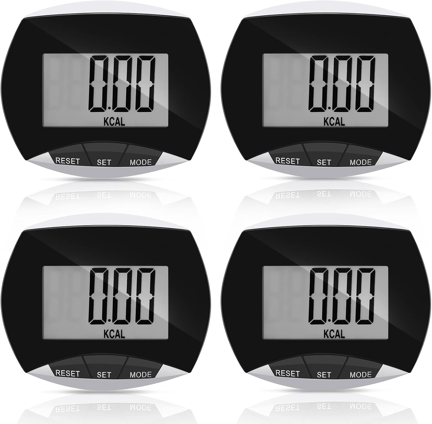 Pedometer Step Counter Walking Running Pedometer Portable LCD Pedometer with Calories Burned and Steps Counting for Jogging Hiking Running Walking (4 Pieces) : Sports & Outdoors