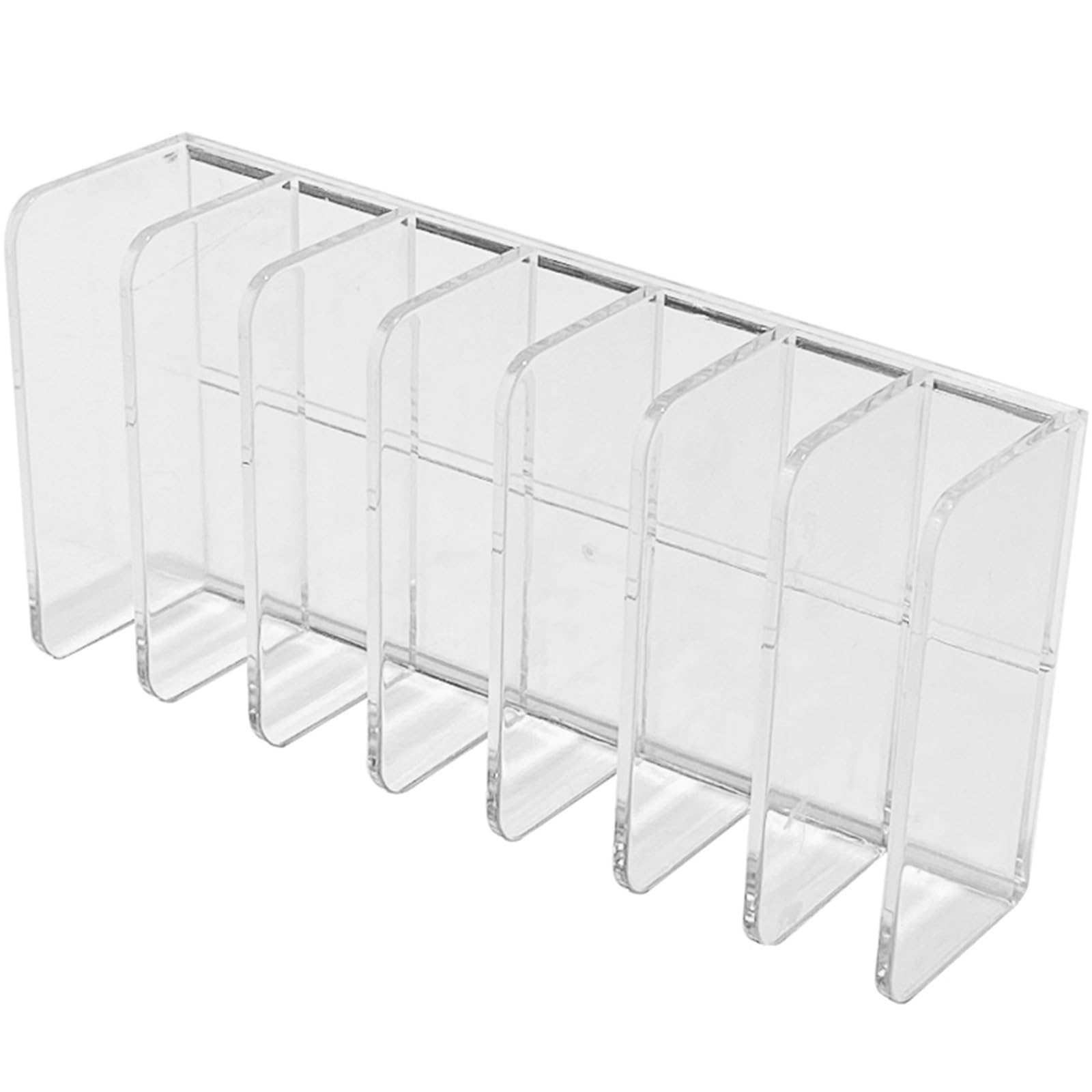 MRKU Record Holder CD Display Stand Organizer Storage Home DVD Box Clear Acrylic Stackable Rack Holds