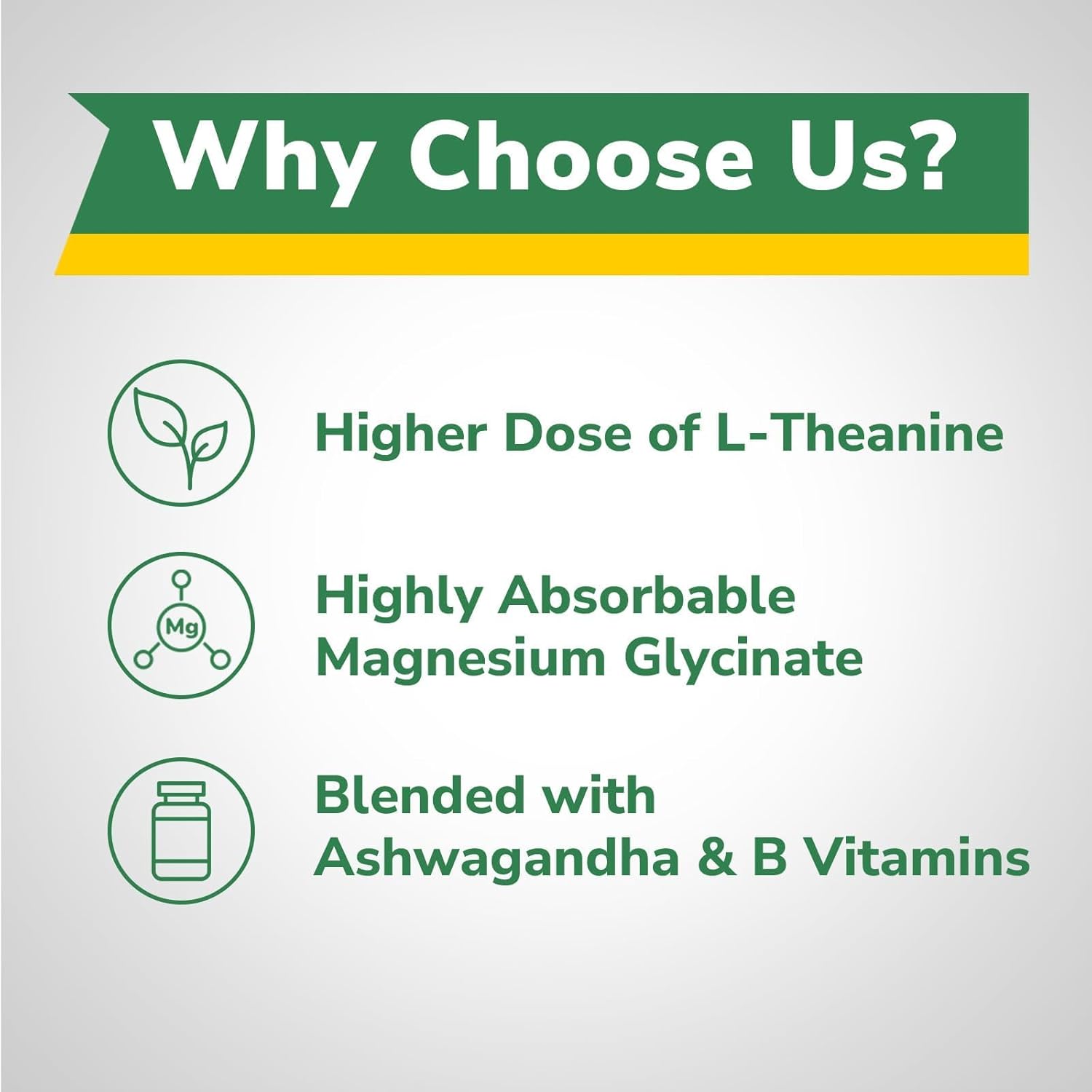 Vitalibre L Theanine Supplement 200mg | 7 in 1 L-Theanine with Magnesium Glycinate, Ashwagandha, Inositol, Vitamin B1 B2 B6 | No Gluten, for Calm, Relaxation, Sleep & Focus Support, 120 Vegan Caps