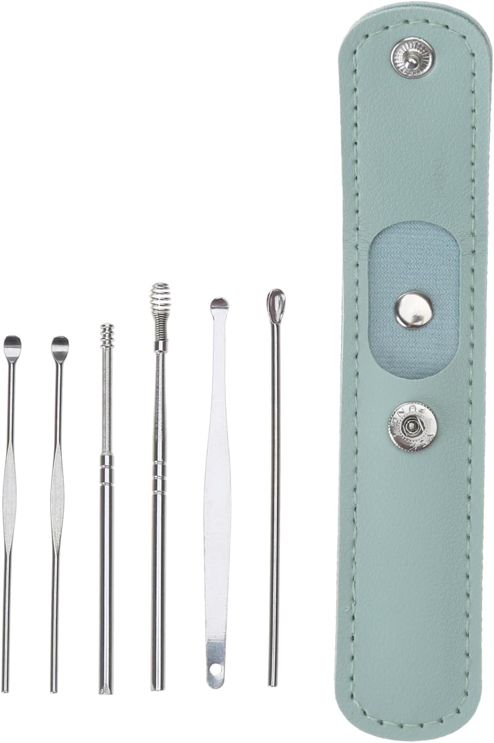Ear Curette Ear Wax Remover Tool with A Storage Box Ear Pick Earwax Removal Set Ear Tool Set Spirals Ear